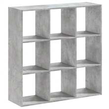 Larryhot Libreria Grigio Cemento 102x32x102 cm in Legno Multistrato, Facile da assemblare, dall'estetica elegante e raffinata, pratica per riporre gli oggetti, la scelta ideale per l'organizzazione e la decorazione domestica - Grigio - Visualizzare 5