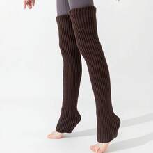 Fashionable Windproof And Warm Layered Sock Socks With Extended Length For Footwear, Women's Autumn/Winter Outerwear, Versatile Layering, Shark Pants, Tall Thigh Socks - 藍色 - 查看 11