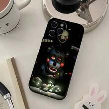 Funda de teléfono G-Fnaf-e-Fives-nights-At-Freddys compatible con  17,16,15,14,13,12,11 Plus, Pro Max, XS, cubierta de silicona suave negra, funda compatible con  17 pro max, funda de  17 pro, funda de  17, funda de  16 pro max - z8 - Ver 4