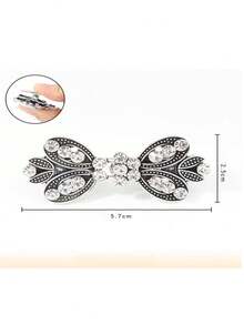 1pc Women's Rhinestone Sweater Brooch, Swirl Shawl Clip, Clothing Accessory - Multicolor - View 2
