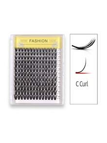 12 Rows, 168 Clusters, C Curl, 10-14mm Mixed, Self-Adhesive, Natural Volume, Segmented False Eyelashes, Suitable For Daily Commute And Party Makeup Lash Clusters, Eyelash Clusters, Individual Eyelashes, Lashes, Fake Lashes - Black - View 8
