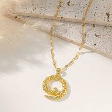 1 chiếc dây chuyền hình rắn bằng thép không gỉ, kiểu dáng thanh lịch, cổ điển, sang trọng, phù hợp cho người tuổi rắn, các ngày lễ, ngày kỷ niệm, đeo hàng ngày, tạo phong cách cá nhân, thời trang đường phố, dự tiệc, làm quà tặng (Đóng gói trong túi OPP) - Vàng - Xem 2