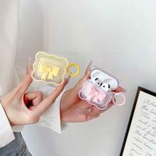 YQQ Cute  4 Clear Case Girly 3D Bow Design Soft TPU Protective Shockproof Kawaii Apple IPod 4th Generation Cover With Cleaner Kit And Keychain Girls Women2179 - BowPink - 查看 7