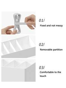 1PC Plastic Data Cable Storage Box Household Cable MobilePhone Charger Charging Cable Finishing Box Divided Grid Box - Multicolor - View 8