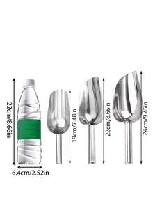 1pc Stainless Steel Ice Scoop, Cocktail Ice Scoop, Reusable Ice Scoop , Ice Scoop, Ice Bucket Stainless Steel Scoop, Food Scoop, Flour Shovel, Coffee Shovel, Cat Food Shovel, Dog Food Shovel, Holiday Party Tool, For Summer Bar Supplies, Kitchen Gadgets Can Also Scoop Sugar - Multicolor - View 9