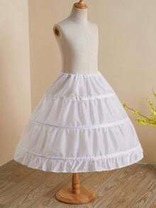 XKTRXF 1 chiếc váy lót ngắn buộc dây có 3 xương thép, đường kính tối đa khoảng 55cm, trang phục Halloween ngày lễ tình nhân mùa thu dành cho nữ - trắng - Xem 11