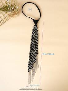 1pc New Luxury Pre-Tied Necktie, Women's Lightweight Luxury Necktie, Uniform Shirt Accessory, Niche Photography, School Style For Dress For Christmas Decor