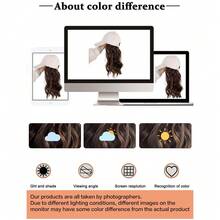 时尚女士帽子假发，染色长卷发，狐狸刺绣棒球帽，以及假发，秋冬新款造型 - 彩色 - 查看 8