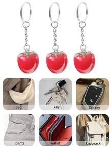 Móc khóa hình quả cà chua sáng tạo, Móc khóa hình trái cây sáng tạo, Móc khóa cà chua bằng nhựa, Móc khóa cà chua mô phỏng, Móc khóa mặt dây chuyền cà chua, Mặt dây chuyền túi xách, Móc khóa nhựa chủ đề trái cây, Móc khóa xe hơi, Trang trí túi xách, Ví, Dây đeo thẻ - Nhiều màu - Xem 10