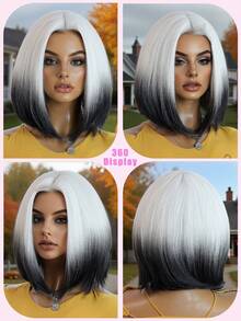 Synthetic Woven Wigs - Black Ombre - View 8