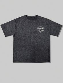 Áo thun ngắn tay nam Zrgoth đa năng, tối giản, in họa tiết | Chủ đề Thánh vịnh Kinh thánh - màu đen - Xem 5