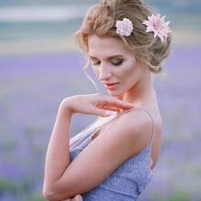 LARDUX 24 Stücke Kunstblumen zum Basteln, Kunstblumen Köpfe,künstliche blumenköpfe klein Blüten Künstlich blütenköpfe groß Seidenblumen Köpfe für DIY Basteln Hochzeit Party Home Handwerk Deko-Lila-6936 - Lila - Übersicht 7