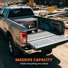 Caja de Herramientas para Chasis de Camión de Acero, Caja de Herramientas Inferior con Candado, Impermeable y Resistente, Organizador de Almacenamiento para Guardado de Herramientas - Negro - 30 pulgadas - Ver 6