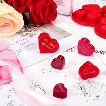 1pc Conversation Heart Molds Mixed Size 10 Holes Valentine's Day Heart Shaped Silicone Molds Non Stick Chocolate Fondant Pudding Dessert Baking CandyRed, Pink - Multicolor - View 9