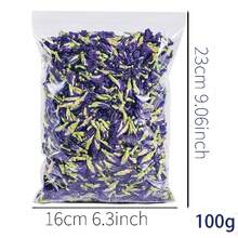 3050100g Conjunto Premium de Flores de Ervilha Borboleta e Flores Secas, Plantas Naturais para Tingimento - Adequado para Artesanato DIY, Fabricação de Sabonetes, Velas e Aromaterapia, Decoração Doméstica, Conjunto de Flores Secas. - azul-púrpura - Visão 9