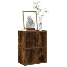 Larryhot Libreria Rovere Fumo 40x24x52 cm in Legno Multistrato, Facile da assemblare, dall'estetica elegante e raffinata, pratica per riporre gli oggetti, la scelta ideale per l'organizzazione e la decorazione domestica - Castano - Visualizzare 1