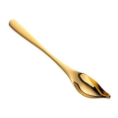 Dekorierlöffel Schokoladen, Schokoladen Löffel, Dekolöffel Saucenlöffel, Geeignet zum Dekorieren von Speisen(Gold)