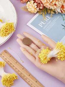 400 de stamine artificiale cu perle artificiale - Consumabile DIY pentru decorarea florilor acasă, accesorii florale de nuntă și centre de flori pentru curățătorul de țevi, buchet de mireasă, decor cameră, decor casă, buchet de flori, cadou de Ziua Îndrăgostiților.