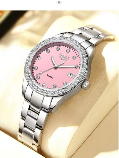  LIGE Classic Three-Hand Women's New Watch, Date Display, Multi-Function Chronograph Watch, Delicate Small And Elegant Premium, Multiple Color Options, Casual Sports Business Fashion New Watch, Suitable For Men And Women, Ideal Gift Watch