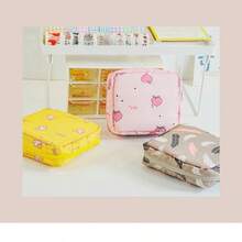 Period Pouch Sanitary Napkin Storage Bag Portable Tampon Storage Bag For Panty Liners Tampons Menstrual Cups Pouches Sanitary Pads Organizer - Pink - View 1
