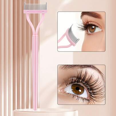 1pc Semi - Arc Steel - Tooth Brow Groomer | Lash Separator | Professional Eye Cosmetic Tool, Stainless Steel, Gently Parts Every Lash, Daily Beauty Accessory Lash Supplies