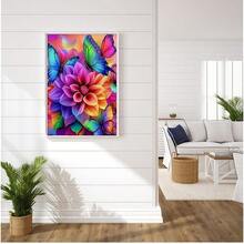 CSZPPQAF 5D Diamond Painting Kits For Adults, Flower Butterfly Diamond Art Kits For Adults Beginner, DIY Full Drill Diamond Dots Gem Painting For Home Decor 12x16 Inch - JK911-1 - 查看 5