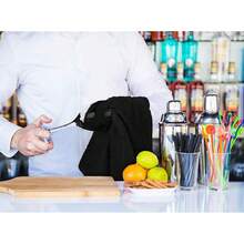 Kitchen Bar Mops, Pack Of 12, 16 By 19 Inches, 1OO% Cotton Super Absorbent Black Towels, Multi-Purpose Cleaning Towels For Home And Kitchen Bars,12Pack,Black - 黑色 - 查看 6