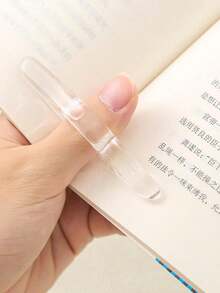 1 Thumb Book Support Book Page Holder School Supplies Reading Aids Student Book Accessories Spreader Convenient Bookmark,School Supplies,Back To School - 隨機 - 查看 3