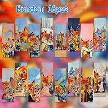 16/32pcs Disney Zootopia 2 Bookmarks, Mini Cards, Anime Judy & Nick Hand-Drawn Lomo Cards - Multicolor - View 5
