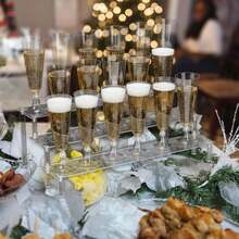 Acrylic Transparent Tiered Display Stand, Wine Glass Display Rack, Paper Cup & Cupcake Display Stand, Tabletop Shelf Stand For Desserts, Party Occasions - Transparent - View 1