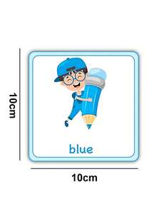 Colorful Word Cards, English Vocabulary Cards, English Learning Cards And Common Word Cards Are Ideal School Supplies, Student Stationery And Learning Materials. They Are Designed To Help Identify, Spell, Write And Read English Letters, Perfect For English Beginners, And Also Make A Great Gift. - Multicolor - View 2