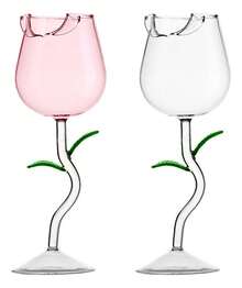 TendenciaCopa De Vino Con Forma De Flor De Rosa Con Alto Contenido DeCalidad premium - 1 - Ver 2