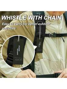 1pc/3pcs/5pcs Multi-Frequency Outdoor Survival Whistle, Outdoor Sports Rescue Whistle, Life-Saving Whistle, Emergency Whistle, Student Exercise Whistle, Referee Whistle, Travel Hiking Survival Whistle, High-Pitch Triple Tone, Camping Hiking, Earthquake Rescue Whistle - Dark Green - View 6