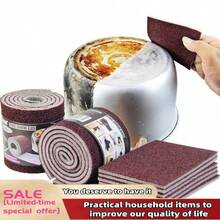 5/10pcs Magic Eraser Cleaning Sponge, Pot Bottom Rust Remover Sponge Brush, Dishwashing Sponge Block, Heavy Duty Cleaning Cloth, Cleaning Supplies For Restaurant And Kitchen - Rolled - View 1