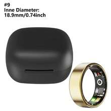 男女通用智能戒指健身追踪器 - 防水健康戒指，具备睡眠追踪、心率和血氧监测、家庭健康护理、步数和卡路里计数、手势滑动视频播放、内置动作手势功能、佩戴舒适（15/20mAh 可充电电池）