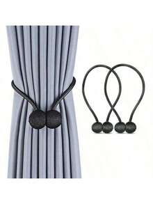 1pc Magnetic Curtain Tieback, Earphone-Shaped Window Curtain Buckle, No Drilling Curtain Holder - Multicolor - View 12