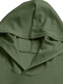 男士无袖连帽背心 肌肉健身训练背心 - 軍綠色 - 查看 5