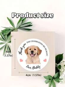 15/35/70张个性化定制宠物照片圆形贴纸，个性化照片文字定制标签贴纸，定制照片贴纸，感谢圆形贴纸，防水自粘包装封口贴纸，礼品包装装饰贴纸