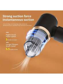 1 Piece Multifunctional Cordless Handheld Vacuum Cleaner With Accessories, Suitable For Removing Dust, Debris, And Pet Hair In Home And Car