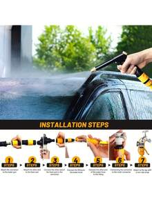 High Pressure Car Wash Water Gun Set, Suitable For Motorcycle, Home And Garden Use - Durable Metal Nozzle, ABS Gun Body, Adjustable Modes, Efficient Cleaning And Irrigation.