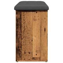 vidaXL Schuhbank Altholz-Optik 102x32x50 cm Holzwerkstoff - Braun - Übersicht 6