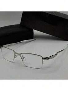 Men's Prescription Glasses - Modern And Elegant Style, Perfect For Everyday Wear! With A Sophisticated Design And High-Quality Materials, These Glasses Are The Ideal Choice For Those Seeking Style And Comfort. Buy Now And Look Stunning! - 銀色 - 查看 1