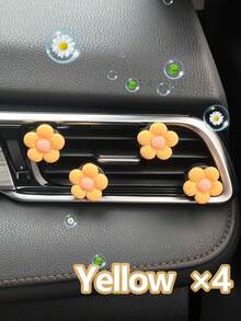 4 pièces Diffuseur de parfum pour aération de voiture en forme de fleur mignonne, décoration intérieure de voiture personnalisée, style de déesse - A - Voir 15