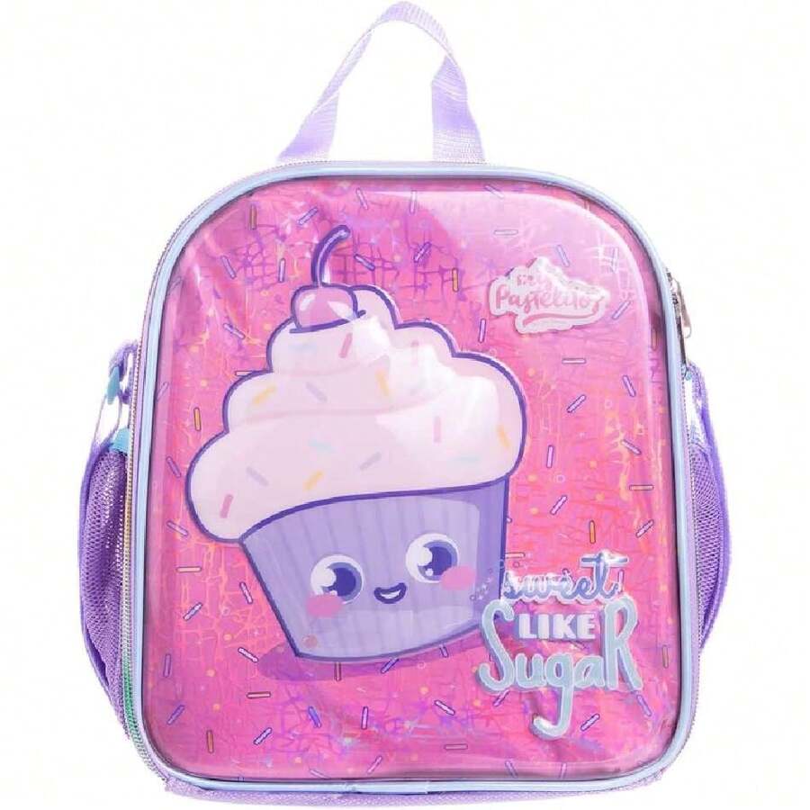 Lonchera Infantil Panel 3D Cupcake Escolar Ruz Rosa 3L,37326534 - Multicolor - Ver 1