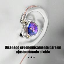Auriculares Intraurales con Cable Híbridos Dinámicos Mejorados Monitores de Doble Controlador con Micrófono Manos Libres Auriculares Estéreo HiFi con Cable Desmontable Niebla de Color - NiebladeColor - Ver 7