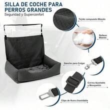 Arien Asiento para Perro Auto Asiento de Coche para Perros Medianos y Grandes Cama de Coche Segura y Cómoda Tamaño Mediano bajo 60 lbs Asiento Lavable para Perros - negro123 - Ver 4