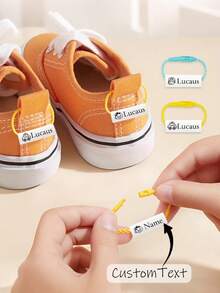 Personalized Name Circle: Customized Shoe Tag With Colorful Lanyard, Suitable For Water Bottles, Umbrellas, Shoes, Home Accessories, Adding Personalized To Your Home, Personalized Label - Multicolor - View 2