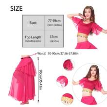 2pcs Women's Belly Dance Costume Set, Including Cap Sleeve Top And Flowing Maxi Skirt, Suitable For Halloween Carnival, Stage Performance, Cosplay Party And Other Occasions