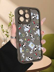 Funda de teléfono minimalista y gruesa a prueba de caídas, diseño con vacas divertidas y frutas en estilo campestre, look lúdico y fresco, protección para cámara, ideal para mujeres, regalo perfecto para fiestas temáticas, compatible con Apple 17/16/15/14/13/12/11/Pro/ProMax,compatible con Galaxy A34/A35/A54/A55,Galaxy S20/S21/S22/S23/S24/S25 Ultra/Plus,compatible con Moto/Galaxy/Redmi/Honor/OPPO Soft - Marrón - Ver 2