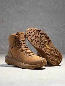 Men's Tactical Hiking Boot Lightweight Cushion Sole Boots for Work All Day Side Zipper Motorcycle Combat Military Boot Arch Support 8 Inches Terrascope - Marrón Mocha - Ver 4